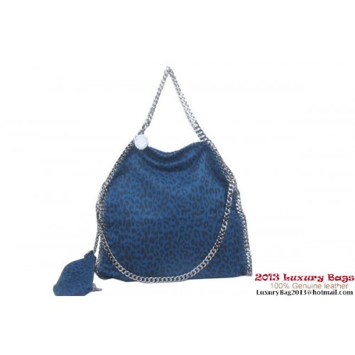 Stella McCartney Falabella Leopard PVC Fold Over Tote Bag 809 Azul