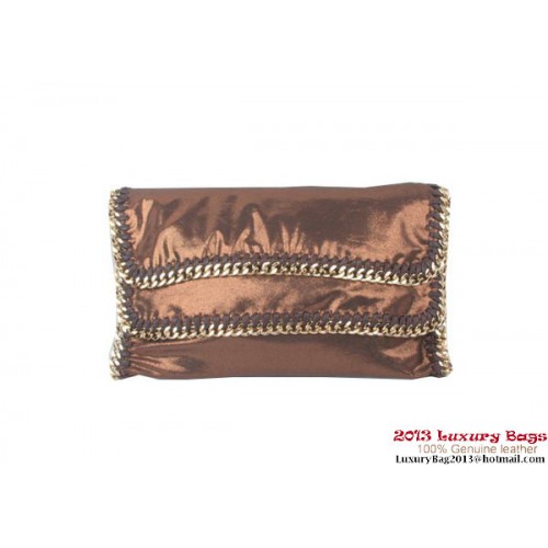 Stella McCartney Falabella PVC Fold Over Clutch 812L Bronce