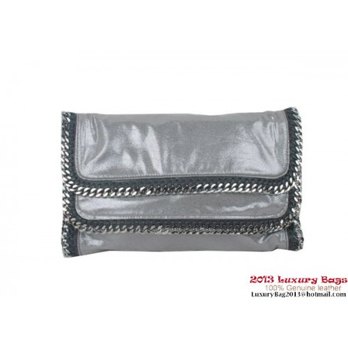 Stella McCartney Falabella PVC Fold Over Clutch 812L Plata