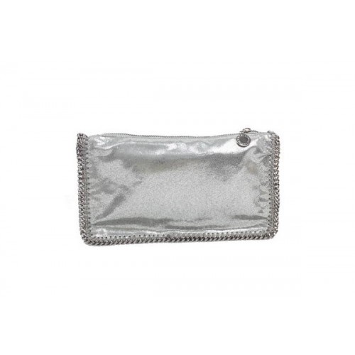 Stella McCartney Falabella PVC Fold Over Clutch 865 Plata