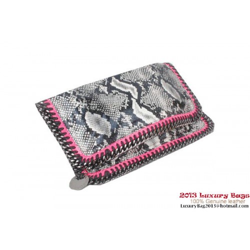 Stella McCartney Falabella Snake Fold Over Clutch 812S Gris