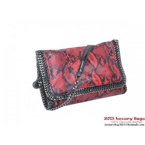 Stella McCartney Bolso bandolera de PVC con serpiente Falabella 822 Rojo