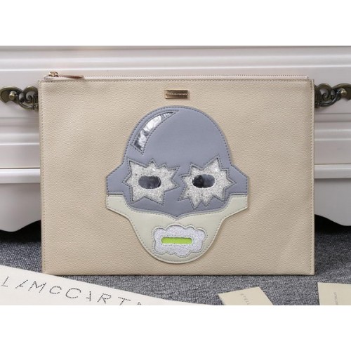 Stella McCartney SUPERHERO Medium CLUTCH CON CREMALLERA SM891 Albaricoque