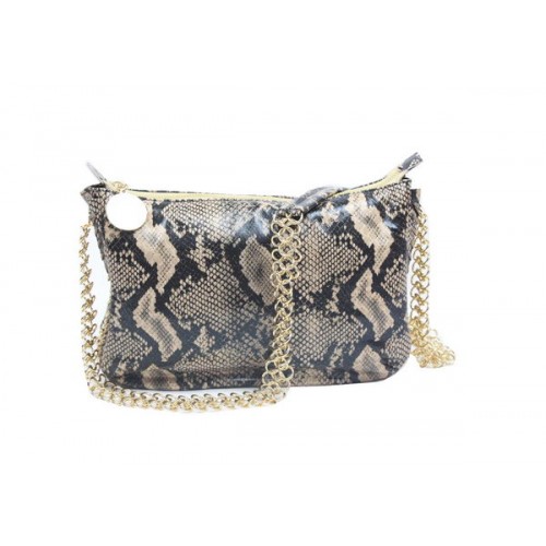 Stella McCartney Bolso bandolera de piel de serpiente 835 Albaricoque