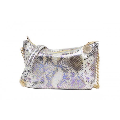 Stella McCartney Bolso bandolera de piel de serpiente 835 Beige