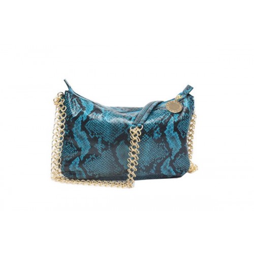 Stella McCartney Bolso bandolera de piel de serpiente 835 Azul