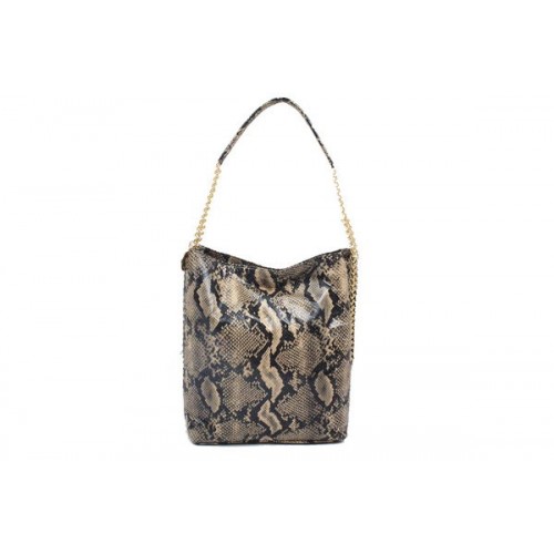 Bolso hobo de piel de serpiente Stella McCartney 836 Albaricoque