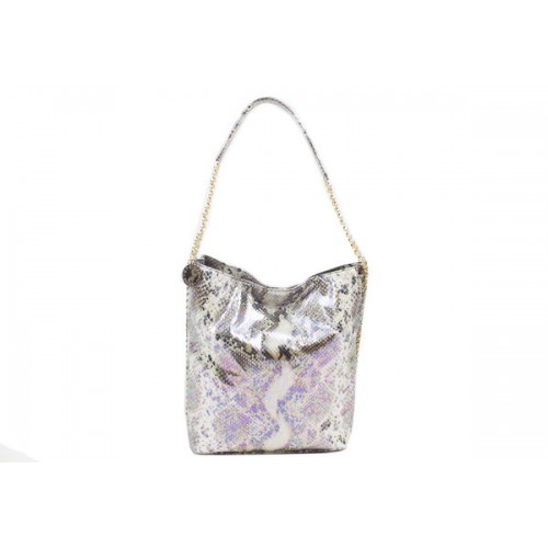 Bolso hobo de piel de serpiente Stella McCartney 836 Beige