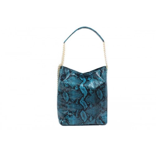 Bolso hobo de piel de serpiente Stella McCartney 836 Azul