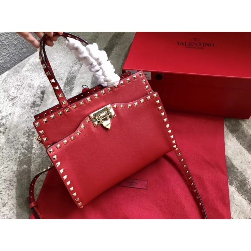 VALENTINO Bolso de hombro Candy Rockstud de piel acolchada 0650 rojo