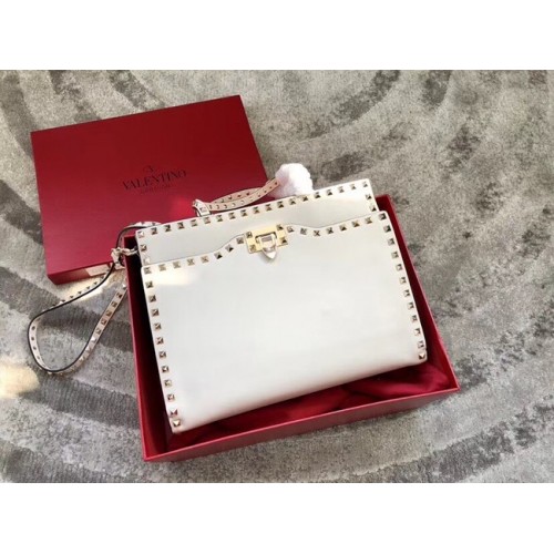 VALENTINO Bolso de hombro Candy Rockstud de piel acolchada 0650L blanco