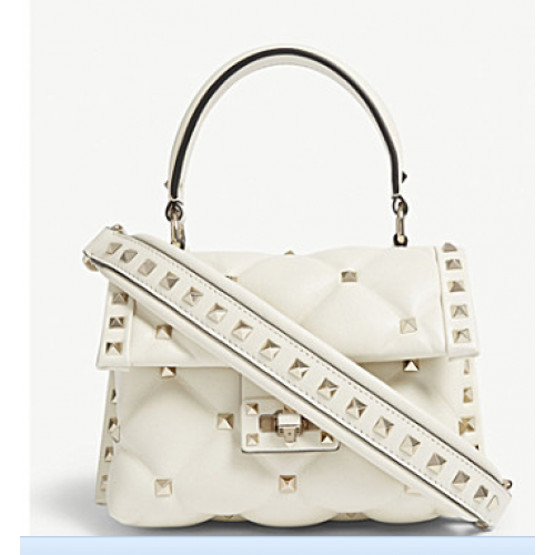 VALENTINO Bandolera Candy de piel acolchada 0033 blanco