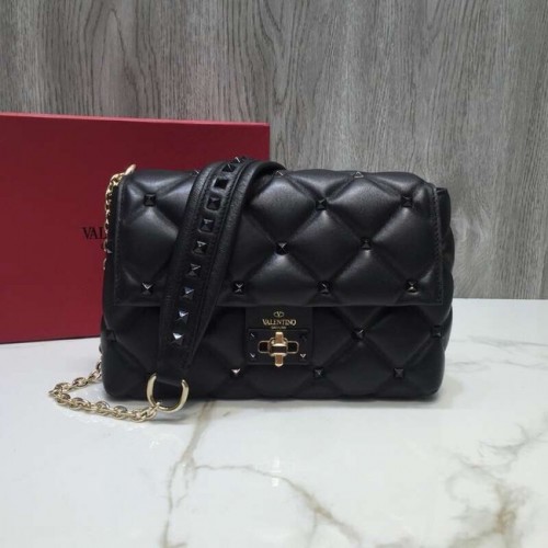 VALENTINO Bandolera Candy de piel acolchada 0072 negro