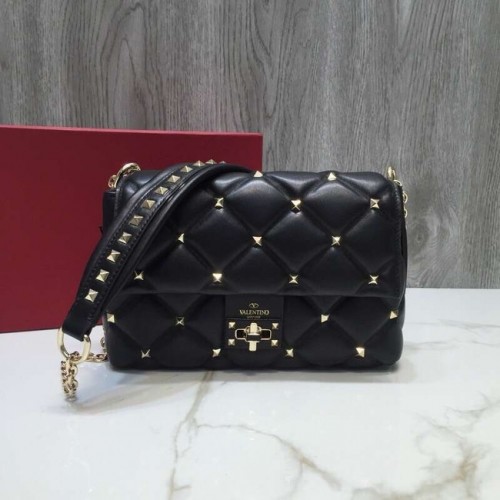 VALENTINO Bandolera Candy de piel acolchada 0072 negro