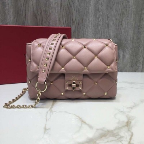 VALENTINO Bandolera Candy de piel acolchada 0072 rosa