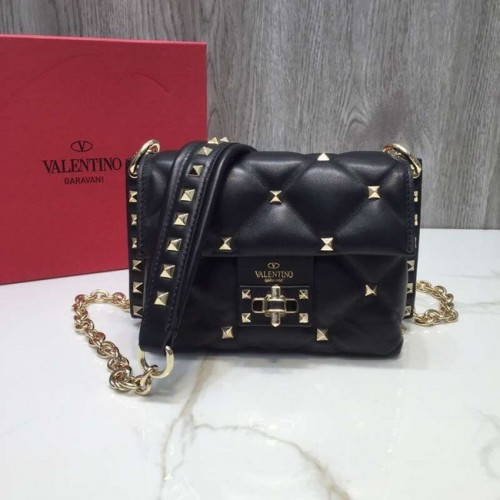 VALENTINO Bandolera Candy de piel acolchada 0073 negro