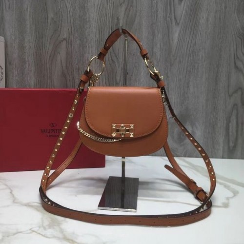 VALENTINO Bandolera Candy de piel acolchada V3412 Camel