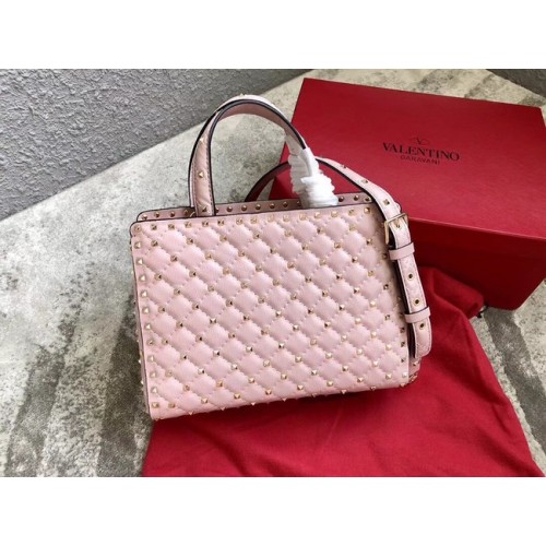 VALENTINO Bolso tote Candystud de piel acolchada 0061 rosa