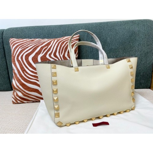 VALENTINO GARAVANI Bolso Loco de piel de becerro 0066 blanco