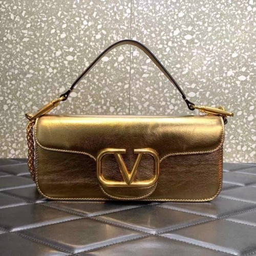 VALENTINO GARAVANI Bolso Loco de piel de becerro 2B0K30 dorado