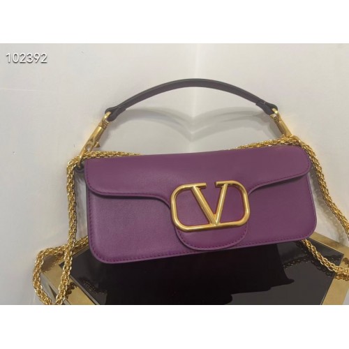 VALENTINO GARAVANI Bolso Loco de piel de becerro 2B0K30 violeta
