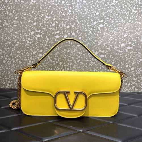 VALENTINO GARAVANI Bolso Loco de piel de becerro 2B0K30 amarillo