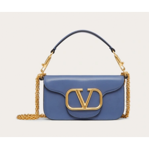 VALENTINO CRAZY MINI CRAZY Bolso de hombro de piel de becerro 1W2B0K azul