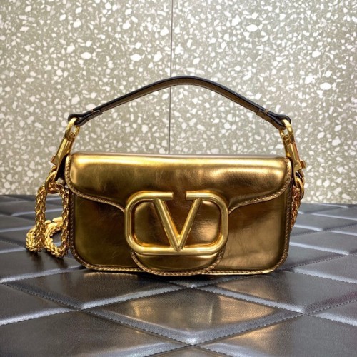 VALENTINO CRAZY MINI CRAZY Bolso de hombro de piel de becerro 1W2B0K oro