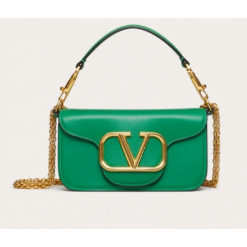 VALENTINO GARAVANI MINI CRAZY Bolso de hombro en piel de becerro 1W2B0K verde