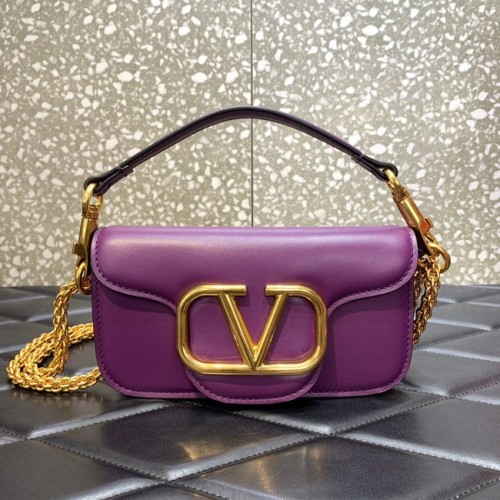 VALENTINO CRAZY MINI CRAZY Bolso de hombro de piel de becerro 1W2B0K violeta