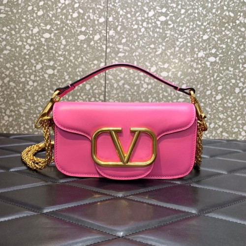 VALENTINO CRAZY MINI CRAZY Bolso de hombro de piel de becerro 1W2B0K rosa
