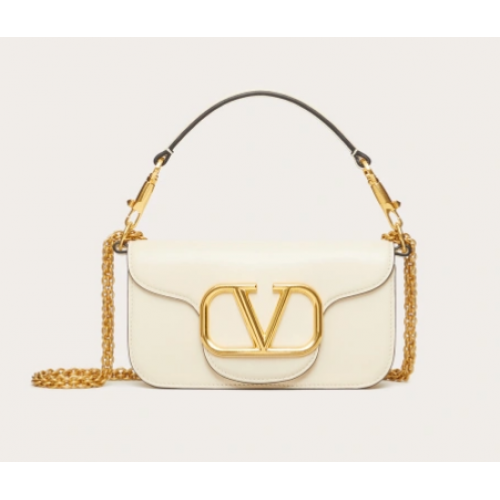 VALENTINO CRAZY MINI CRAZY Bolso de hombro de piel de becerro 1W2B0K blanco