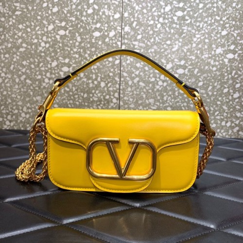 VALENTINO CRAZY MINI CRAZY Bolso de hombro de piel de becerro 1W2B0K amarillo