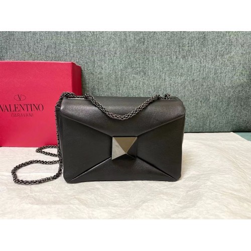 VALENTINO GARAVANI Bolso de hombro One Stud de piel de oveja YW0B0K21 negro