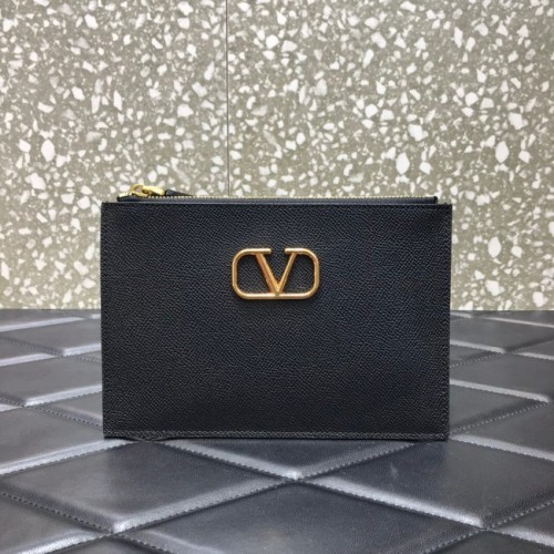 VALENTINO GARAVANI Bolso de mano Stud Sign de piel de becerro granulada 0620 negro