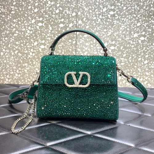 VALENTINO GARAVANI VSLING Diamante brillante Mini totebag XW2B0G9 verde
