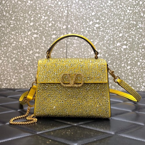 VALENTINO GARAVANI VSLING Diamante brillante Mini totebag XW2B0G9 amarillo
