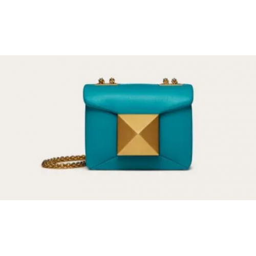 VALENTINO GARAVANI Bolso de hombro mini One Stud de piel de oveja XW0P0X98H azul