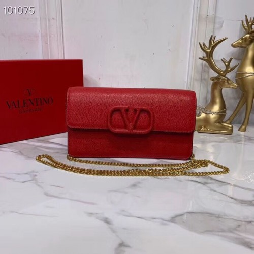 VALENTINO Bolso de piel original V0018 rojo