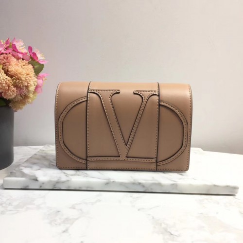 VALENTINO Original mini bolso de hombro en piel 7676 rosa claro