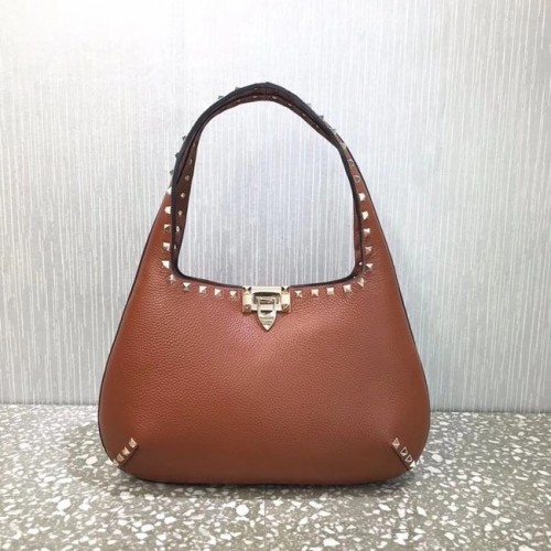 VALENTINO Original bolso de hombro en piel 20077 marron