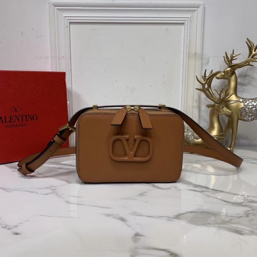 VALENTINO Bolso bandolera de piel original V0020 marrón