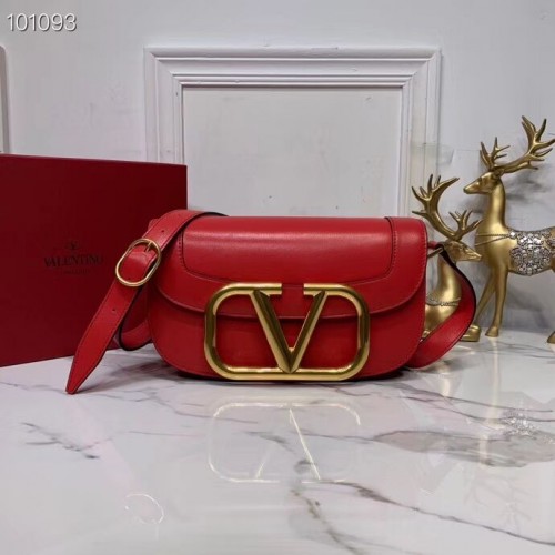 VALENTINO Bolso bandolera de piel original V0030 rojo