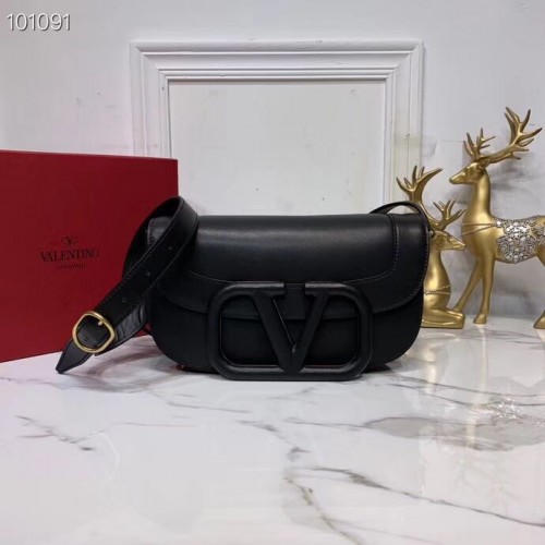 VALENTINO Bolso bandolera de piel original V0030A negro