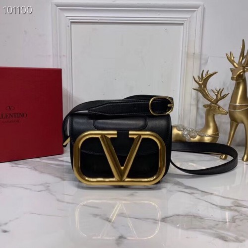 VALENTINO Bolso bandolera de piel original V0032 negro