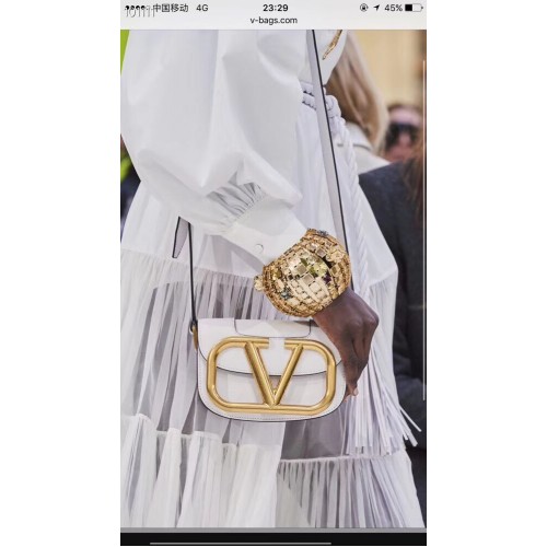 VALENTINO Bolso bandolera de piel original V0032 blanco