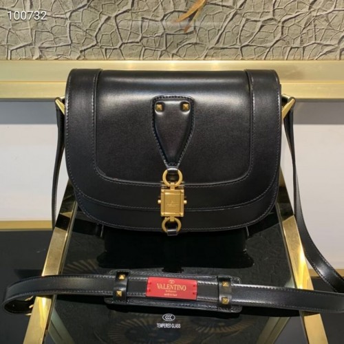 VALENTINO Bolso bandolera de piel original V0070 negro
