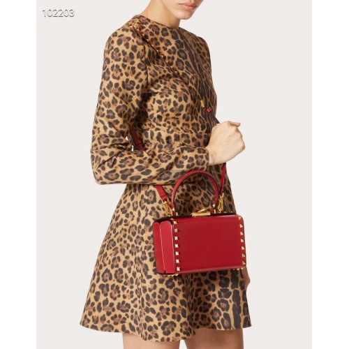 VALENTINO Bolso bandolera de piel original V4273 rojo