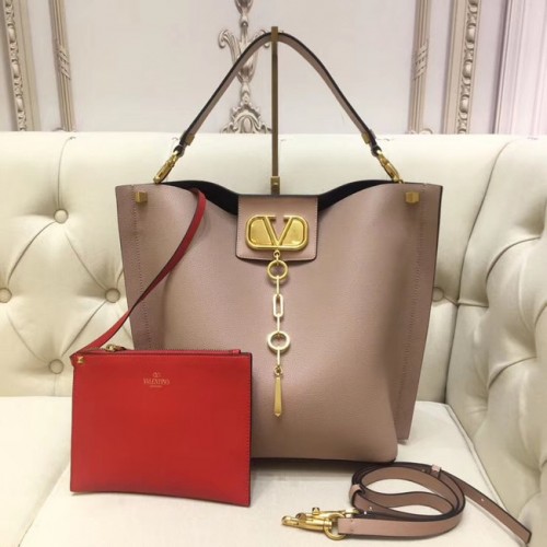 VALENTINO Tote de piel original 2078 rosa claro