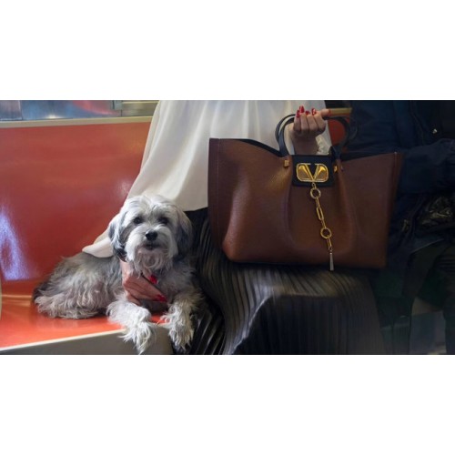 VALENTINO Bolso tote de cuero original 2080 marrón